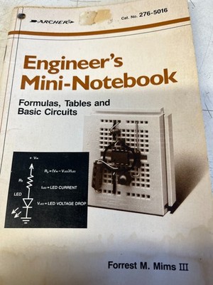 ENGINEERS MINI-NOTEBOOK FORMULAS TABLES AND BASIC CIRCUITS VINTAGE RARE