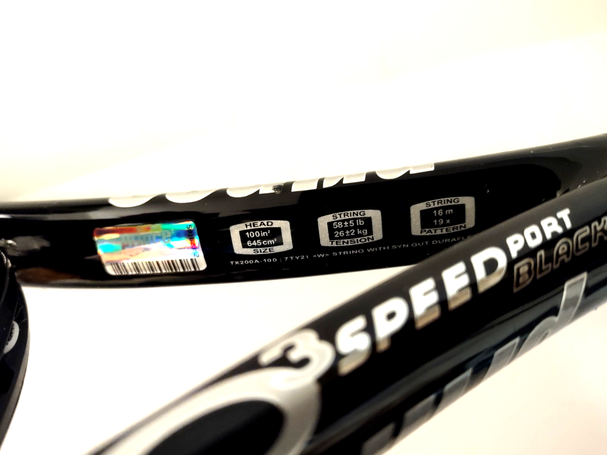 ★プリンスPrince 03 Speedport Black 超美品！★ Prince O3 SpeedPort Black Midplus 100 Grip #3 4-3/8 Tennis Racquet