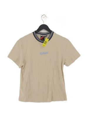 Kickers Herren T-Shirt S Creme Baumwolle mit Elasthan Basic