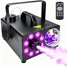 Fog Machine with Remote, Indoor/Outdoor Smoke Machine for Halloween  Parties, 6