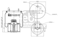 NEU - Febi Bilstein 102515 Federbalg, Luftfederung