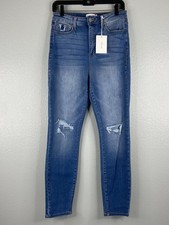 Cello Women Size 11 Denim Jeans High Rise Skinny Distressed NWT
