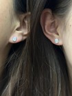 14K White Gold Emerald Cut Lab-Grown Diamond Solitaire Studs For Daily Wear #86 — photo 6