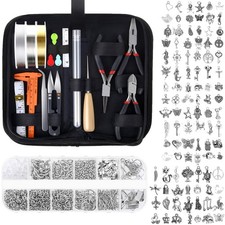 Audab Jewelry Making Kit with Tools, Wires, Charms and Small, multicolor