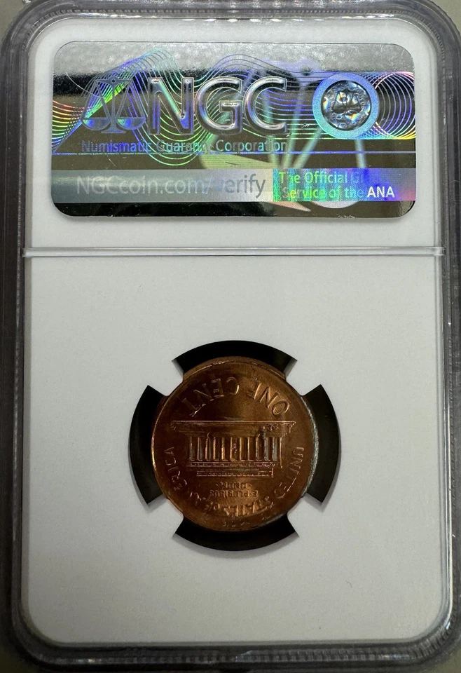 2001 D 1C Lincoln Cent Mint Error NGC MS 66 RD Multi Struck Broadstruck Rare! - Image 4 of 4