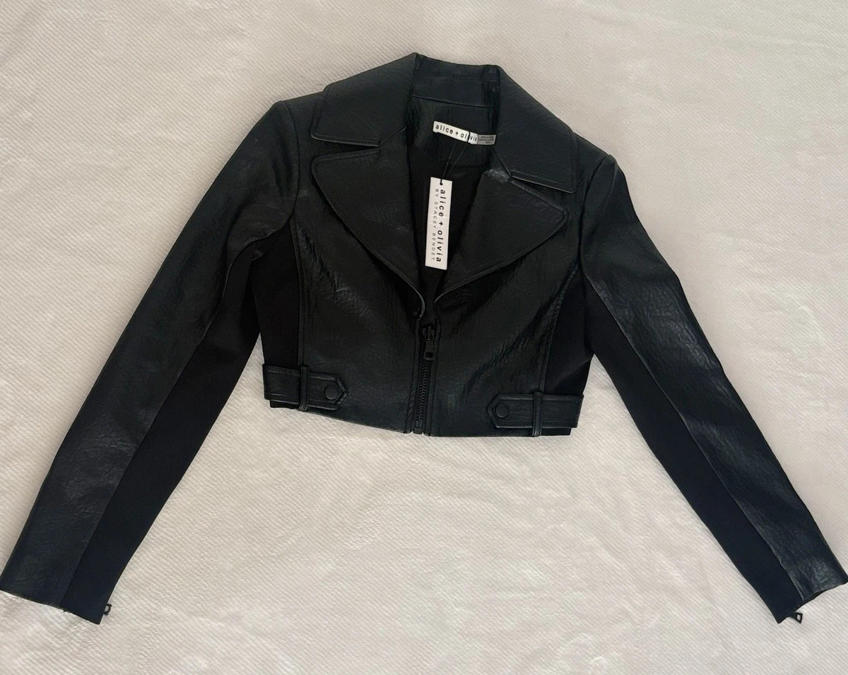 Alice + Olivia Leather Outer Shell Coats, Jackets & Vests for