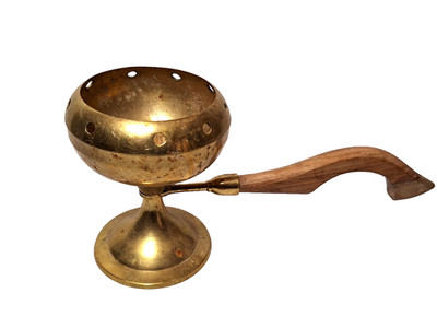 Hindu Indian Brass Dhoop Diya (No Lid) Hinduism 