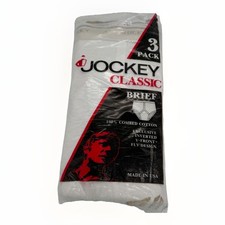 Jockey Briefs Mens 42 Underwear NOS NWT 3 Pack Sealed Vintage 80s