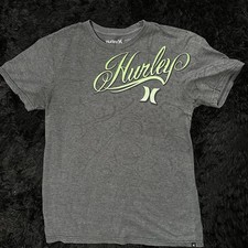 Vintage Hurley Gray Graphic Short sleeve Medium T-Shirt