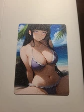 Hinata hyuga Waifu Gold Signature Card Holo Waifu Alternate Art Goddess Naruto