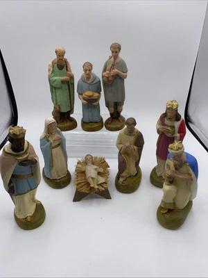 Santons Creche ancienne plâtre  Pieraccini  17 cm de haut - Photo 1/4