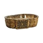 Vintage Seiko Quartz Diamond Black Dial Gold Nugget Textured Bracelet Watch