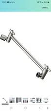 Bright Showers 10 Inch   Shower Head Extension Arm Brushed Nickel Shower Arm