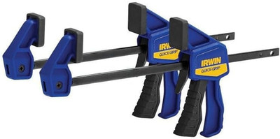 QUICK-GRIP Bar Clamps for Woodworking, One-Handed, Micro, 4-1/4'', 2 Pack (196474