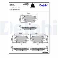 Delphi BremsbelÄGe Satz Hinterachse Passend FÜR Opel Insignia | LP3373