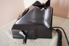 A Used Original Antique British Bakelite Magneto Telephone and Partially Working — photo 9