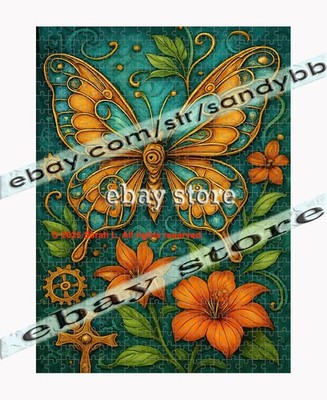 500 piece jigsaw puzzle Butterfly Gear 3D Effect Fantasy nature