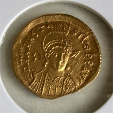 Byzantine Gold Solidus Coin, Ancient Era 491-518 AD, Emperor Anastasius I