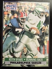 1991 NFL Pro Set Football Keith Byars #255 Philadelphia Eagles