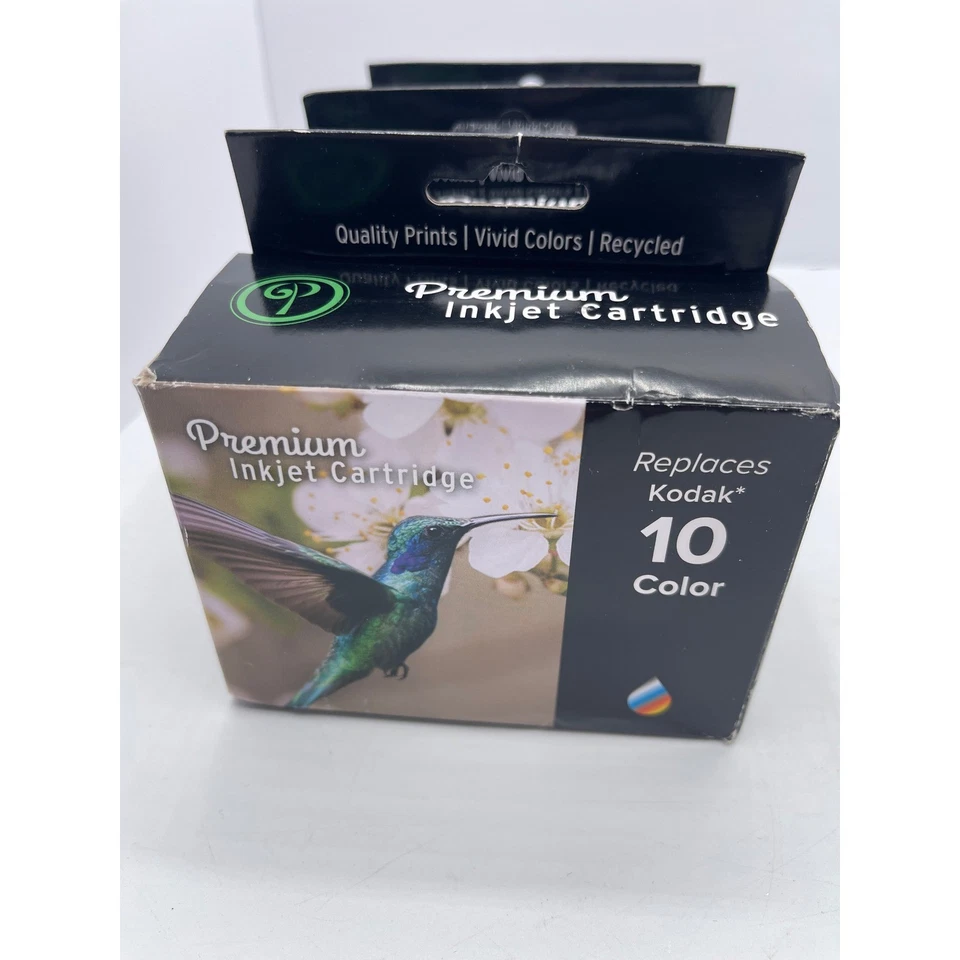 NEW Premium Inkjet Cartridges Replaces Kodak 10 - 1 Black and 3 Color KD 10C - Image 2 of 4