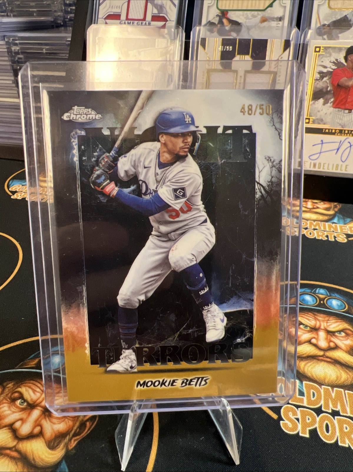 2025 Topps Chrome Mookie Betts Night Terrors Gold /50