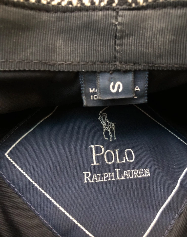 RALPH LAUREN VNTG POLO 棕色奶油 HERRINGBONE WOOL TWEED CABBIE NEWSBOY 帽子 — 第 2/4 张图片