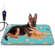 RC SLL Dog Heating Pad 28x18 in with Thermostat, Heated Cat Bed Mat, Adjustab...