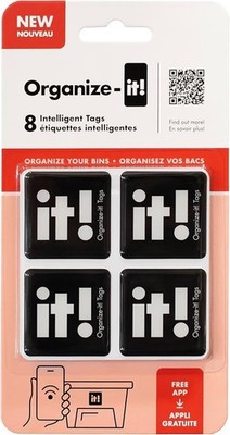 NFC Code Smart Labels | Scannable Weatherproof Tags for Storage Bins, Containers