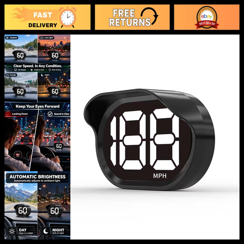 Digital Speedometer Sign Digital GPS Speedometer for Car - Accurate MPH Display, Vehicle Speed ...