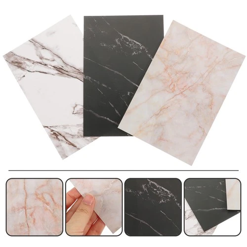 3Pcs Marble Texture Photography Backdrop Board for Food and Product Shoots