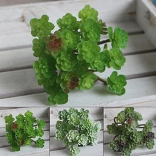 Artificial Succulents PVC Green Plant Fake Floral Garden Home Office Decor