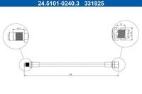 Bremsschlauch ATE 24.5101-0240.3 FüR Mercedes Unimog