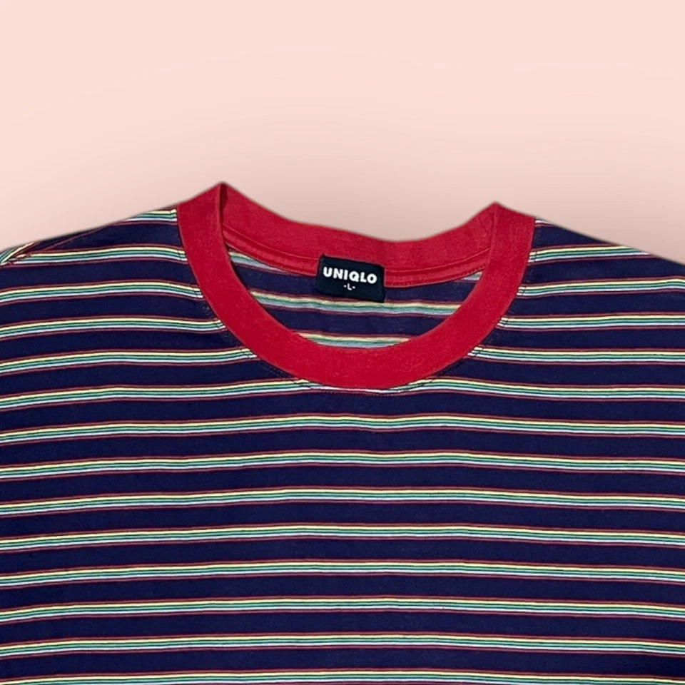 Vintage 90s/y2k Uniqlo Striped Shirt - Image 3 of 4