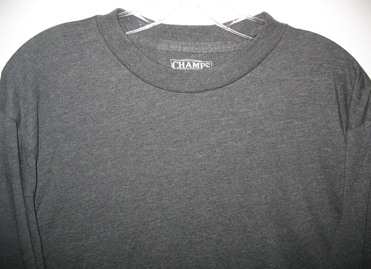 CHAMPS SPORTS CHARCOAL GRAY LONG SLEEVE T SHIRT M