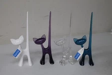 Koziol Miaou Elegant Cat Kitty Jewelry Ring Necklace Earrings Holder Stand