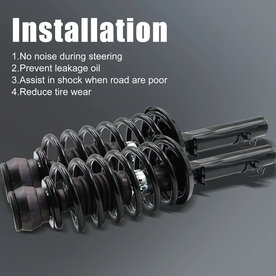 4pcs Front Strut+Rear Shock Absorbers for 1998-2006 Volkswagen Beetle Jetta Golf - Image 4 of 4