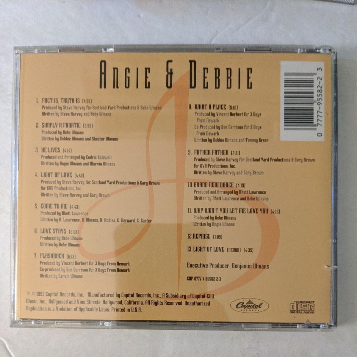 Angie & Debbie: 1993 CD - He Lives/Light Of Love/What A Place - 13