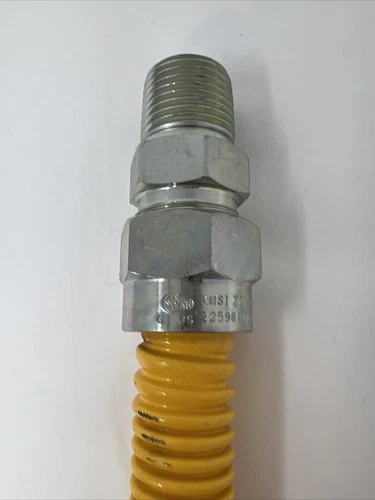 Jones Stephens G71102 12" Stainless Steel Gas Connector - Yellow - Picture 7 of 9