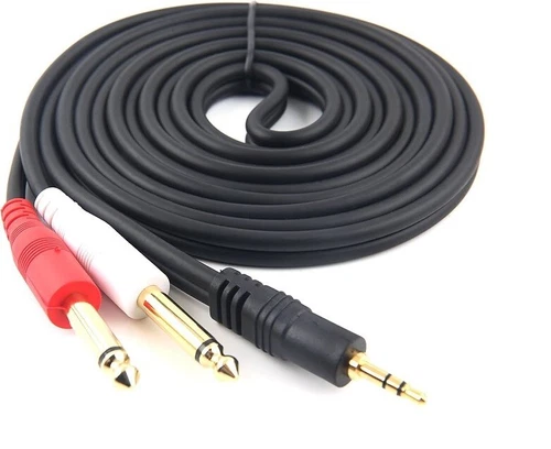 3,5 MM AUF DUAL R/L INSTRUMENTENKABEL KABEL FÜR COOLMUSIC BP40D GITARRENVERSTÄRKER - Bild 3 von 3