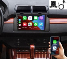 Autoradio 2+32GB Android 15 Carplay GPS NAVI WIFI BT per BMW Serie 5 E39 X5 E53 M5