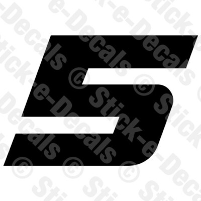 Number FIVE 5 Vinyl Die Cut Decal Sticker - RACING NUMBER Custom A4