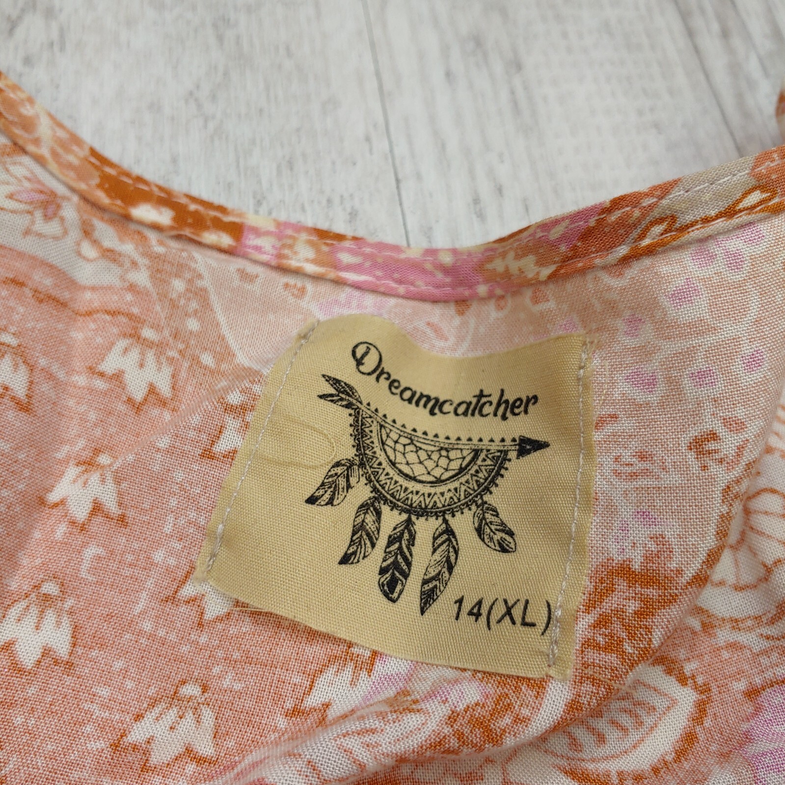 Dreamcatcher Boho Patchwork Floral Flowy Dress 14… - image 3