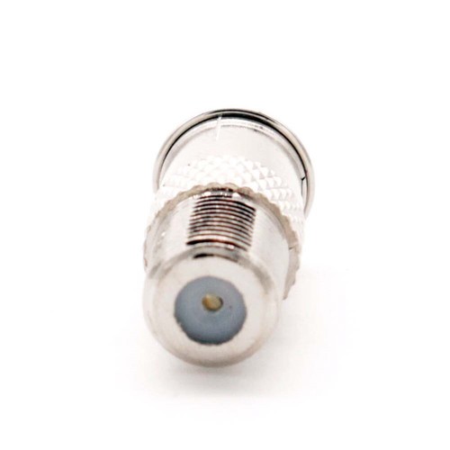 6x F-Type Male to Female Quick-Push-On Adapter Coaxial Cable Connector Nickel - Picture 5 of 6