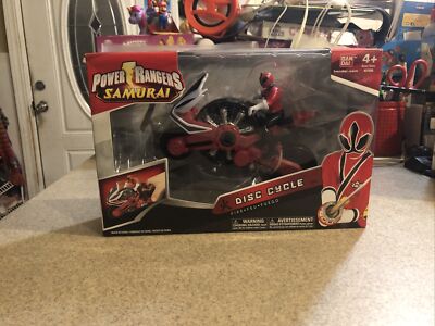 Bandai Power Rangers Samurai Action Vehicle Set FIRE DISC CYCLE Red Figure