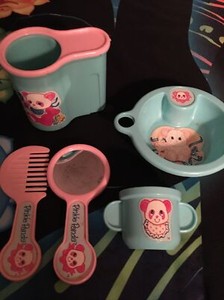 Pinkie Panda 1986 And 1987 Baby Dishes & Comb/Mirror M & S Shillman Inc