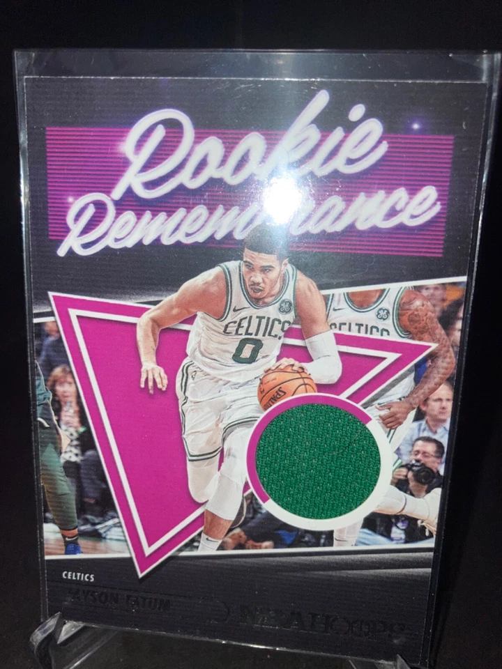 Jayson Tatum Rookie Remembrance GAME USED Patch NBA Hoops 2021-22 #RR-JAY  - Image 3 of 4