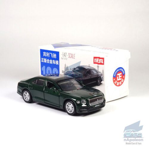 1:47 Bentley Flying Spur Hybrid Model Car Diecast Vehicle Gift Collection Green - Afbeelding 1 van 12