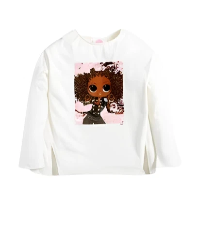 Next Girls Top OMG Dolls Flippy Sequin Royal Bee 9 years LOL Doll Long Sleeve