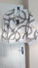 Nike White Glam Dunk Just Do It Women Jackets Size M