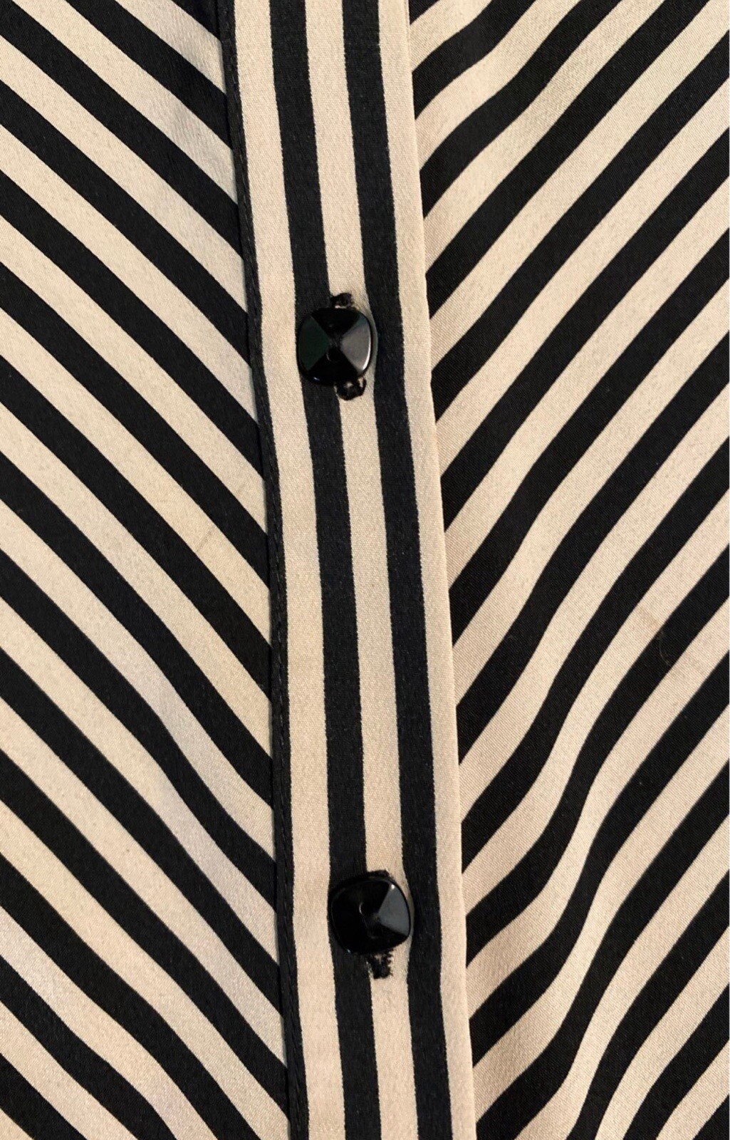 Notations Striped Collared Long Sleeve Blouse, Si… - image 4